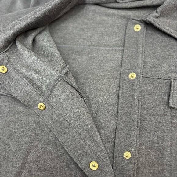 Elie Tahari Women’s X-Large Shacket Blanket Gray Snap Button Front Jacket Casual - Picture 10 of 14